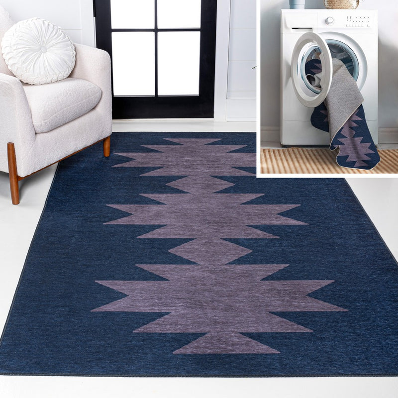 Chayton Minimalist Geometric Machine-washable Area Rug