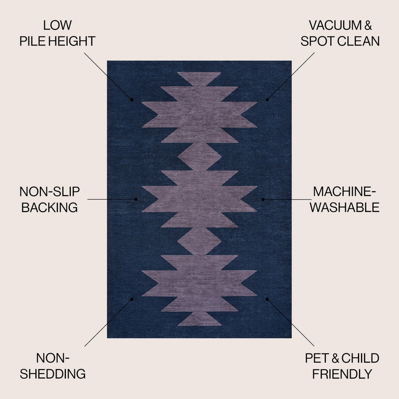Chayton Minimalist Geometric Machine-washable Area Rug