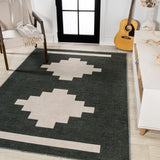 Adriel Geometric Tribal Medallion Machine-washable Area Rug