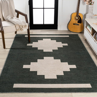 Adriel Geometric Tribal Medallion Machine-washable Area Rug