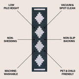 Adriel Geometric Tribal Medallion Machine-washable Area Rug