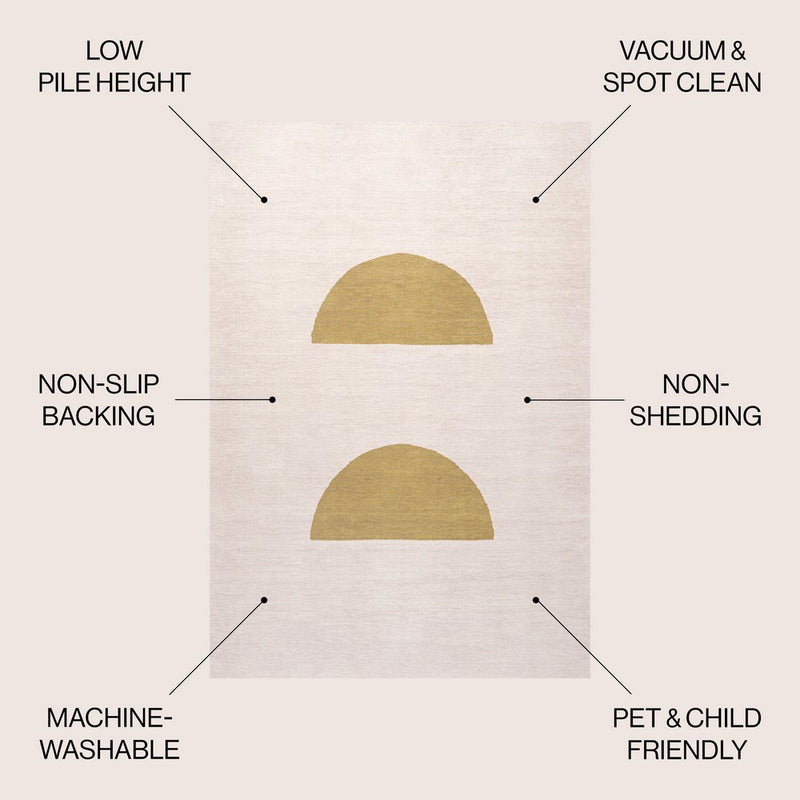 Luola Minimalist Geometric Machine-washable Area Rug