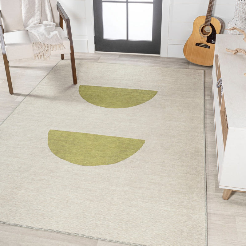 Luola Minimalist Geometric Machine-washable Area Rug