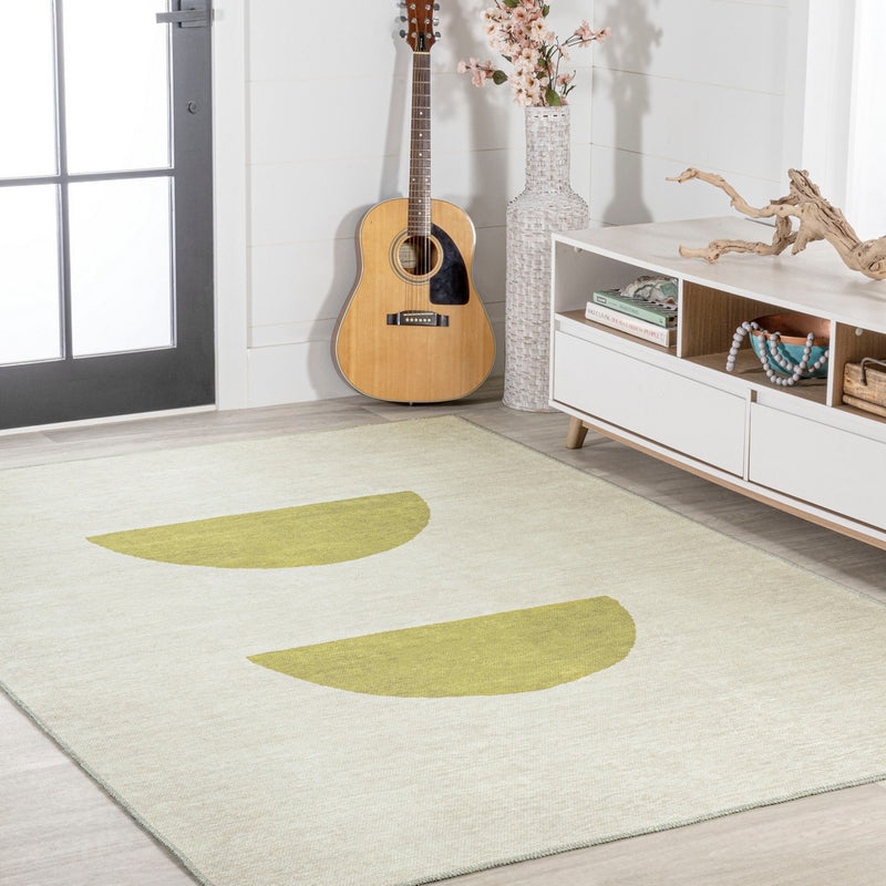 Luola Minimalist Geometric Machine-washable Area Rug