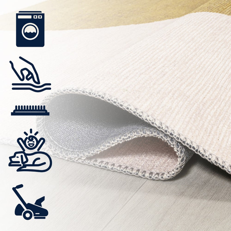 Luola Minimalist Geometric Machine-washable Area Rug