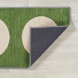 Cirkel Minimalist Geometric Dot Machine-washable Area Rug Olive/Cream / Runner / 2' X 8' – BACK