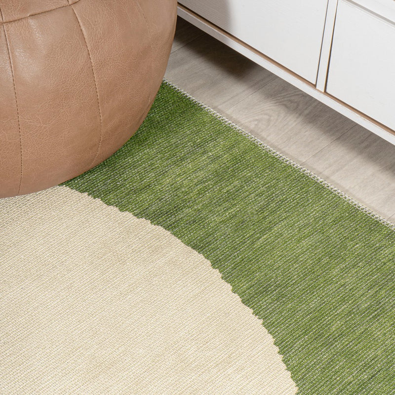 Cirkel Minimalist Geometric Dot Machine-washable Area Rug