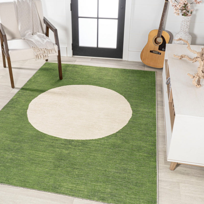 Cirkel Minimalist Geometric Dot Machine-washable Area Rug