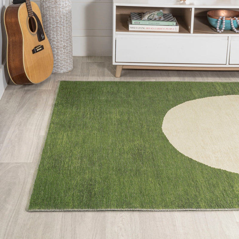 Cirkel Minimalist Geometric Dot Machine-washable Area Rug