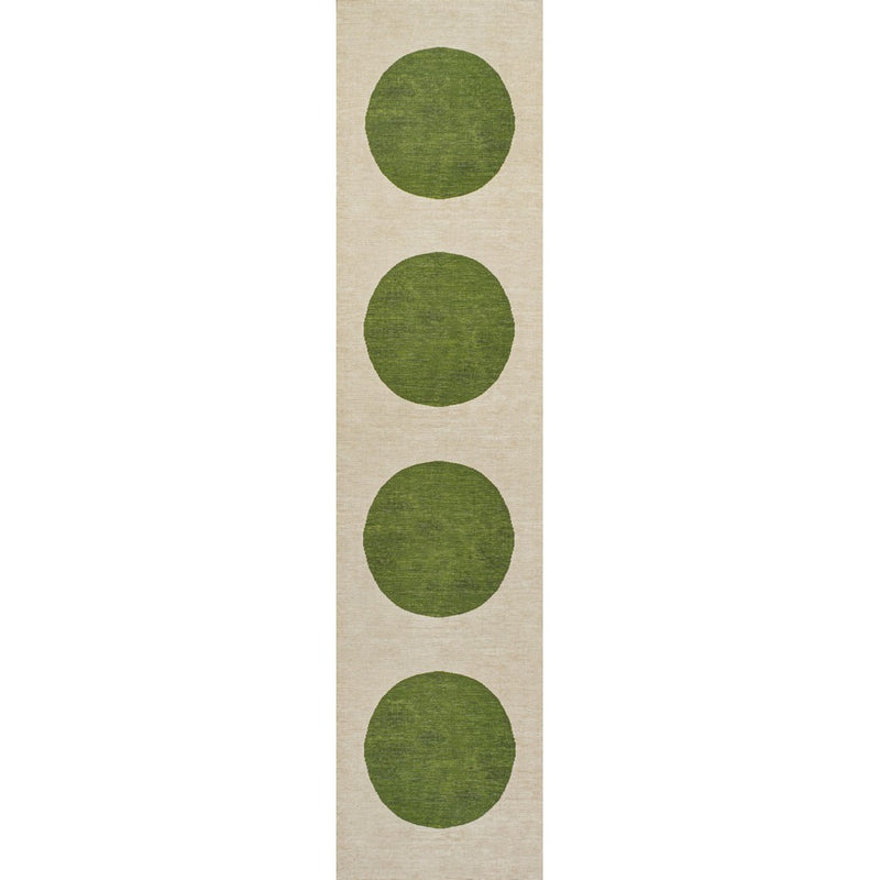 Cirkel Minimalist Geometric Dot Machine-washable Area Rug