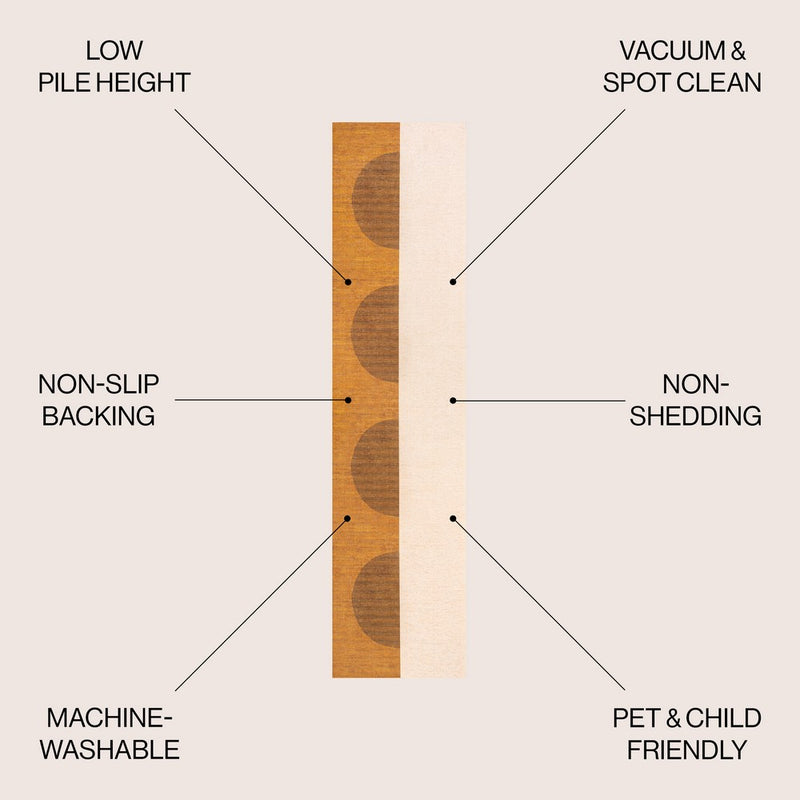 Demie Minimalist Graphic Circle Machine-washable Area Rug