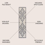 Ashkii Minimalist Medallion Machine-washable Area Rug