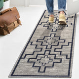 Ashkii Minimalist Medallion Machine-washable Area Rug