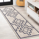 Ashkii Minimalist Medallion Machine-washable Area Rug