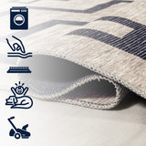Ashkii Minimalist Medallion Machine-washable Area Rug