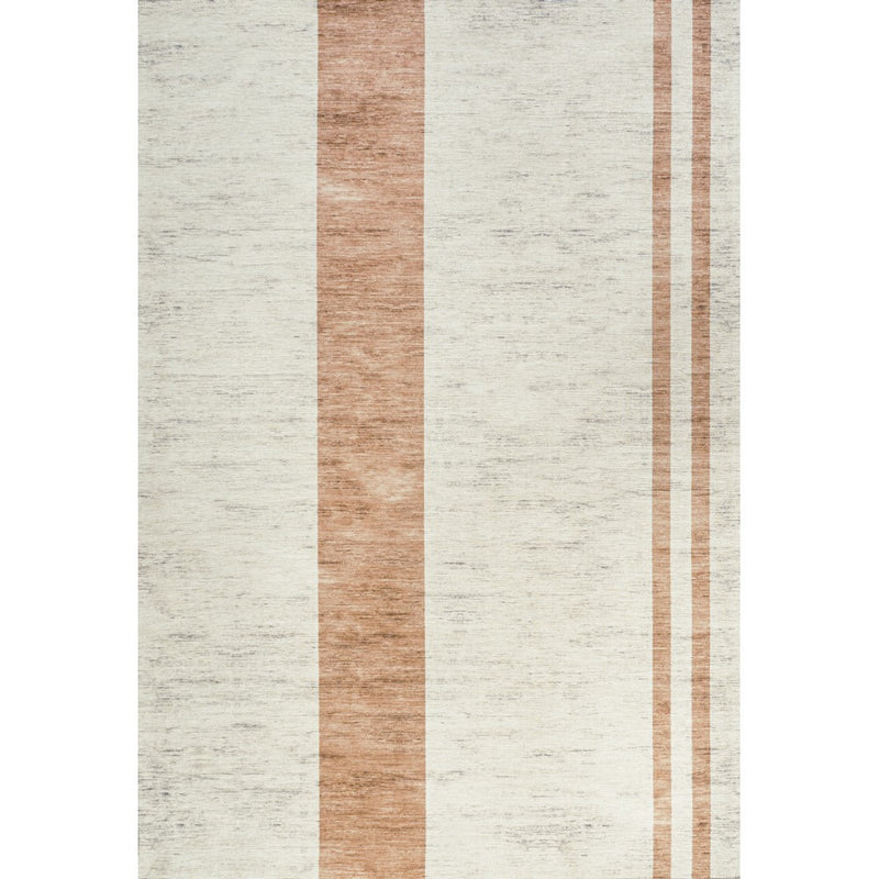 Raita Modern Distressed Stripe Machine-washable Area Rug