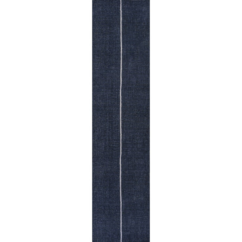 Linja Solid Centre Stripe Machine-washable Area Rug