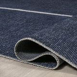 Linja Solid Centre Stripe Machine-washable Area Rug