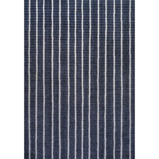 Rand Distressed Ticking Stripe Machine-washable Area Rug