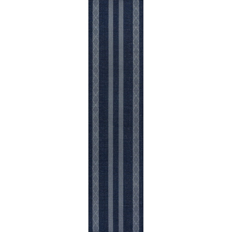 Nautisk Trellis Stripe Machine-washable Area Rug