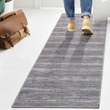 Bande Distressed Ticking Stripe Machine-washable Area Rug