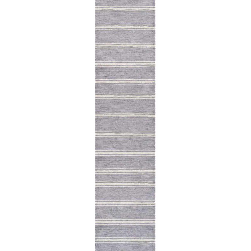 Bande Distressed Ticking Stripe Machine-washable Area Rug