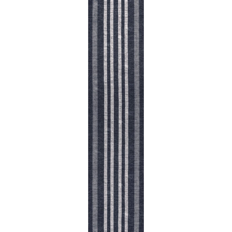 Vichy Geometric Striped Machine-washable Area Rug