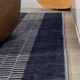 Vichy Geometric Striped Machine-washable Area Rug