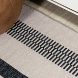 Vichy Geometric Striped Machine-washable Area Rug