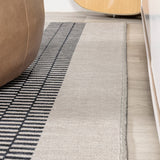 Vichy Geometric Striped Machine-washable Area Rug