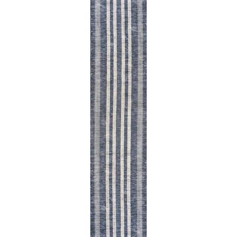 Vichy Geometric Striped Machine-washable Area Rug