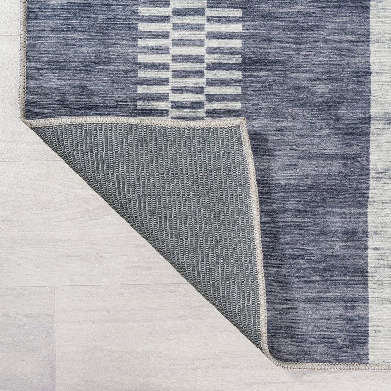 Vichy Geometric Striped Machine-washable Area Rug