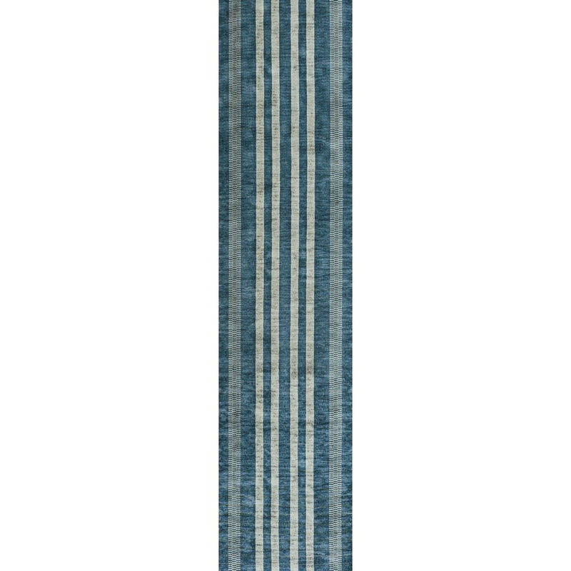 Vichy Geometric Striped Machine-washable Area Rug