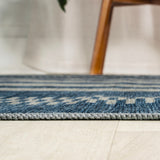 Vichy Geometric Striped Machine-washable Area Rug