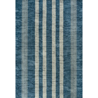 Vichy Geometric Striped Machine-washable Area Rug