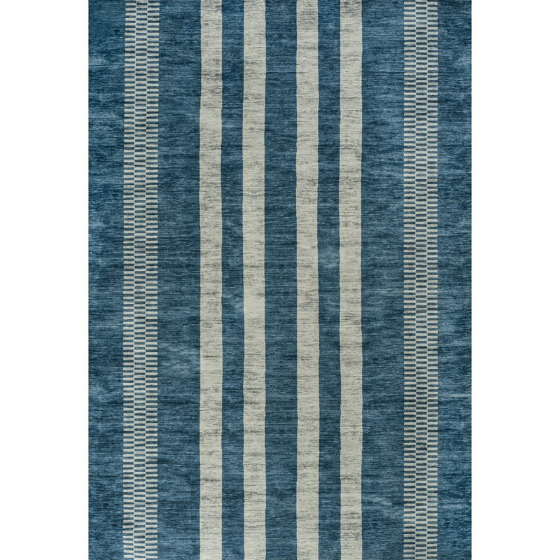 Vichy Geometric Striped Machine-washable Area Rug