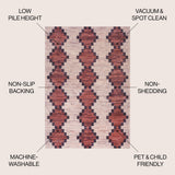 Timantii Modern Trellis Kilim Area Rug