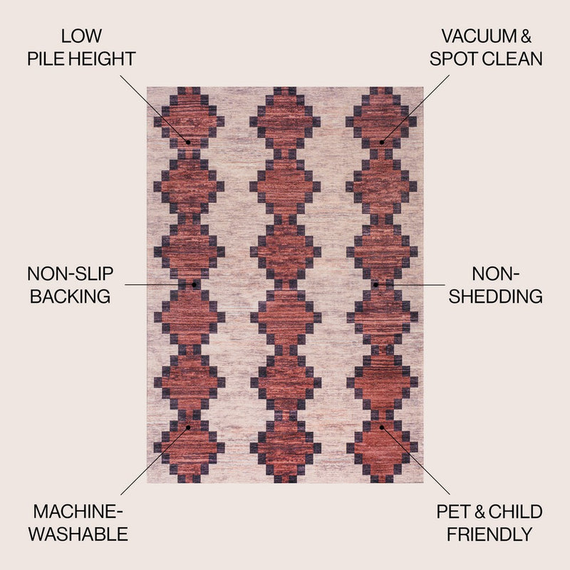 Timantii Modern Trellis Kilim Area Rug