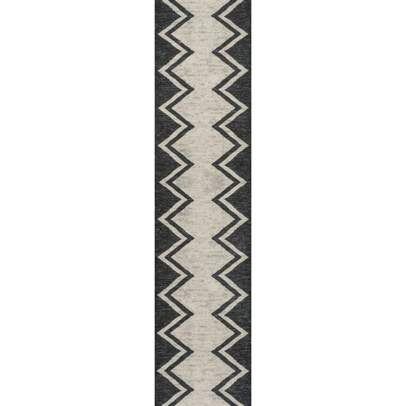 Siksak Modern Chevron Border Area Rug