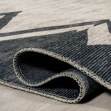 Siksak Modern Chevron Border Area Rug