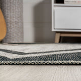 Siksak Modern Chevron Border Area Rug