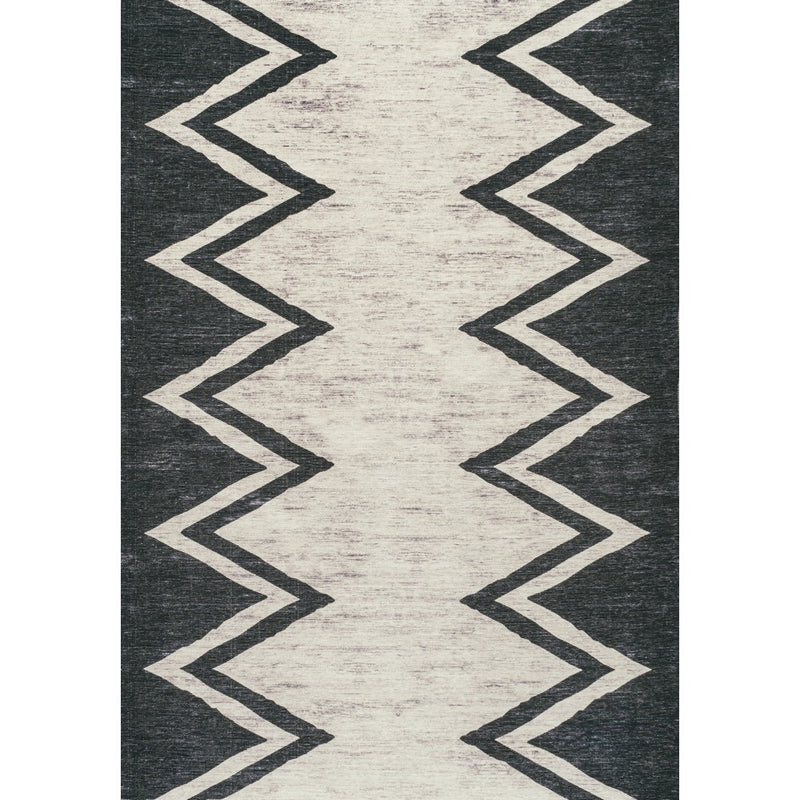 Siksak Modern Chevron Border Area Rug