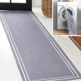 Sloane Classic 2-stripe Border Washable Area Rug