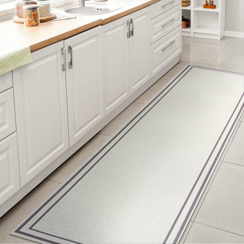 Sloane Classic 2-stripe Border Washable Area Rug