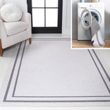 Sloane Classic 2-stripe Border Washable Area Rug