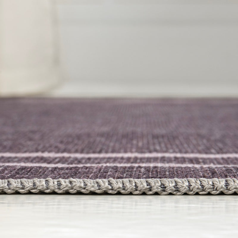 Sloane Classic 2-stripe Border Washable Area Rug