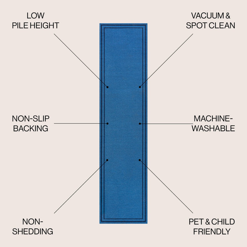 Sloane Classic 2-stripe Border Washable Area Rug