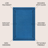 Sloane Classic 2-stripe Border Washable Area Rug