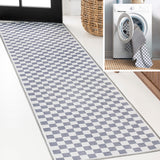 Ainsley Modern Cottage Checkerboard Washable Area Rug