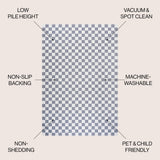 Ainsley Modern Cottage Checkerboard Washable Area Rug